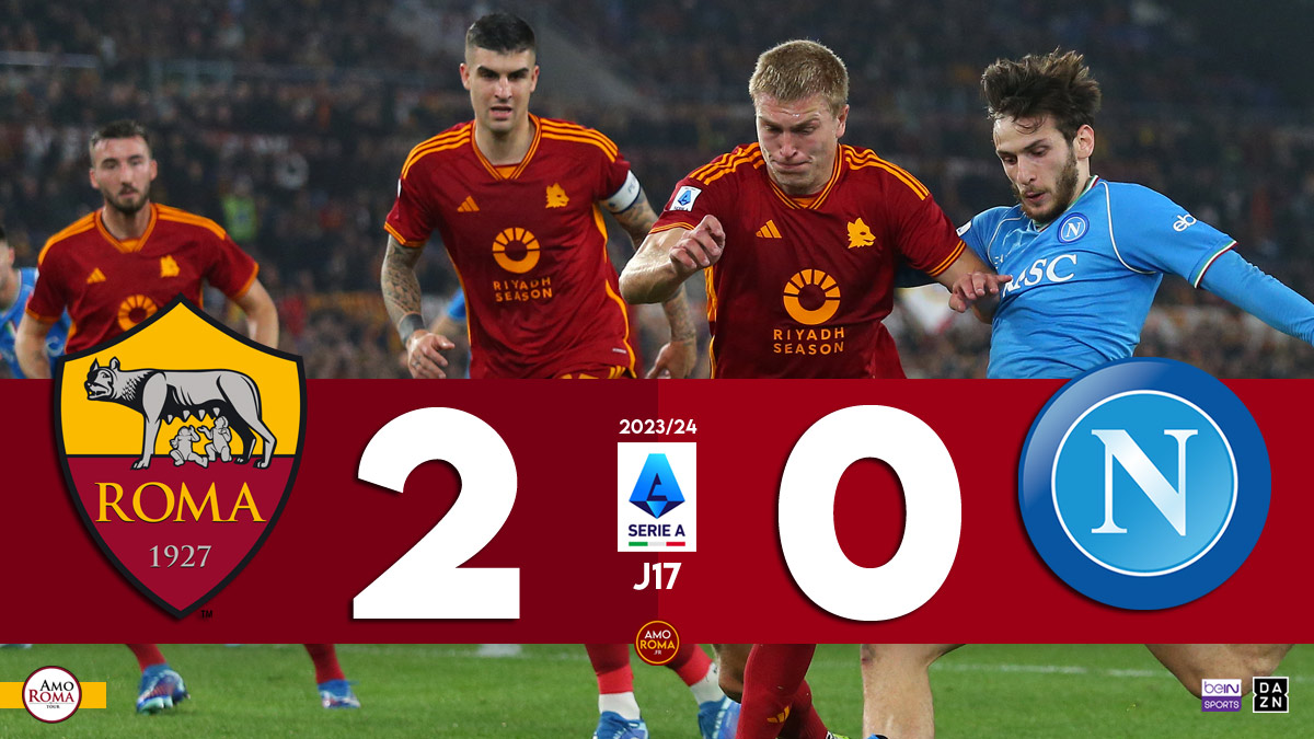 AS Roma 2 - 0 Napoli : Le capitaine lance la Roma vers la victoire