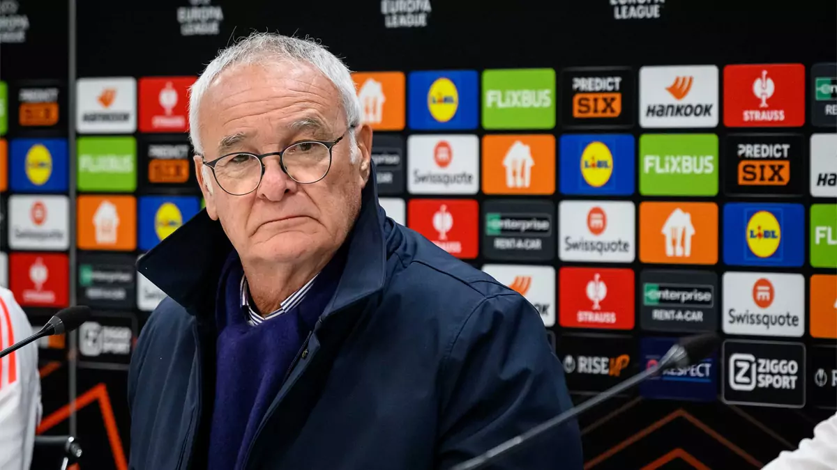 Ranieri sur AZ / Roma : « match difficile contre un excellent adversaire qui ne perd pas depuis 2 mois ».