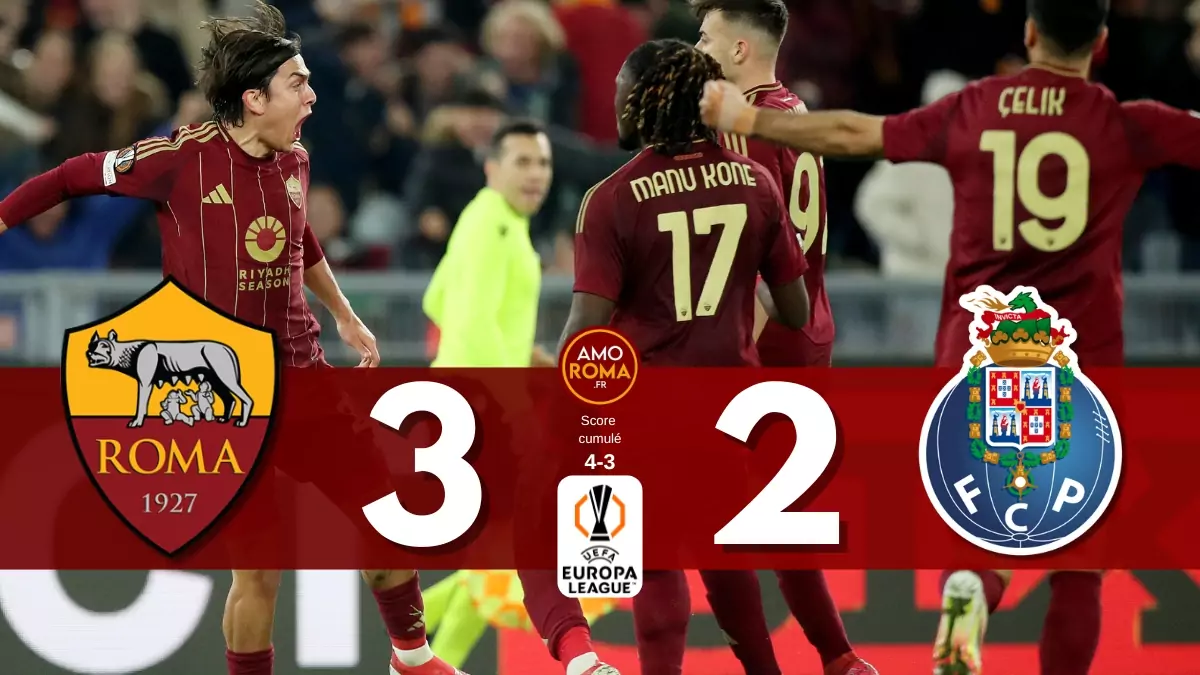 AS Roma 3 – 2 FC Porto : La Roma se qualifie pour les 1/8èmes de finale d&rsquo;Europa League !