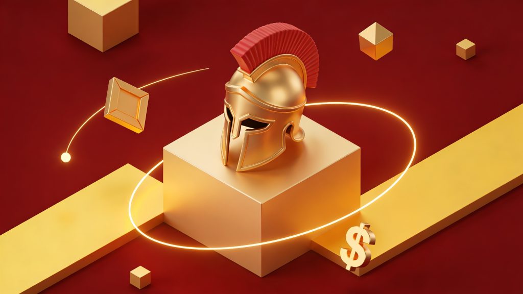 A premium 3D isometric scene blending an iconic