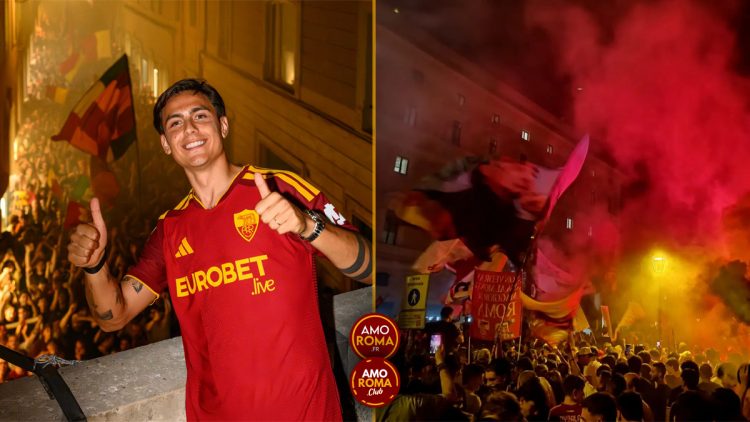 AS Roma : les tifosi célèbrent les 99 ans du club, Dybala présent à la fête avec le nouveau maillot !
