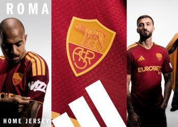 AS Roma et Adidas présentent le maillot domicile pour la saison 2026-27.