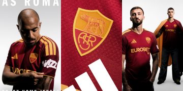 AS Roma et Adidas présentent le maillot domicile pour la saison 2026-27.