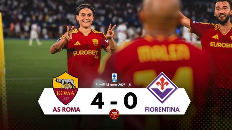 AS Roma 4 – 0 Fiorentina : Hat-trick pour Malen sur 3 passes décisives de Dybala 💎Pisilli marque le 4ème et fini sous la Curva Sud