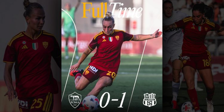 AS Roma F 0 – 1 Sassuolo : la Roma s&rsquo;incline pour son 1er match de la saison à domicile sur un but de Clelland.