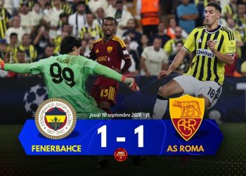 Fenerbahçe 1 – 1 AS Roma [LDC J1] : Brown répond à l&rsquo;ouverture du score de Cristante. La Roma repart d&rsquo;Istanbul avec 1 point pour son retour en LDC.