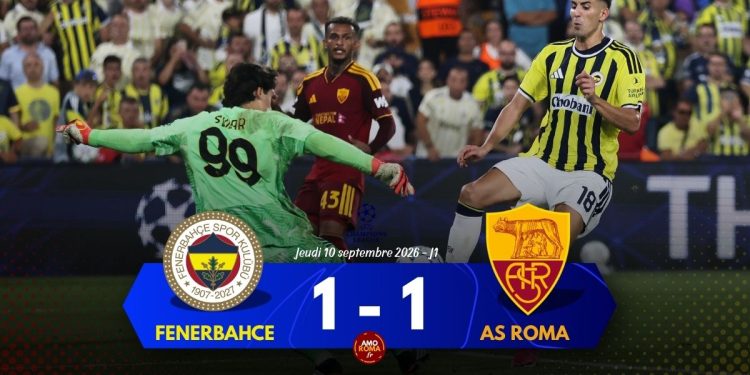 Fenerbahçe 1 – 1 AS Roma [LDC J1] : Brown répond à l&rsquo;ouverture du score de Cristante. La Roma repart d&rsquo;Istanbul avec 1 point pour son retour en LDC.