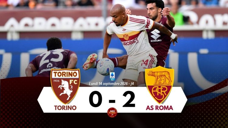 Torino 0 – 2 AS Roma : La Roma s&rsquo;impose sur des buts de Malen et Pisilli et reprend la tête de la Serie A !