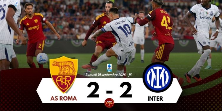 AS Roma 2 – 2 Inter : Lautaro Martinez répond au doublé de Manu Koné ! La Roma reste 1ère au classement.