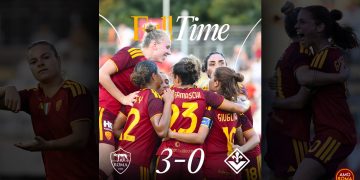 AS Roma F 3 – 0 Fiorentina : Les Giallorosse s’imposent sur un doublé de Greggi et le 1er but de Van Dooren.