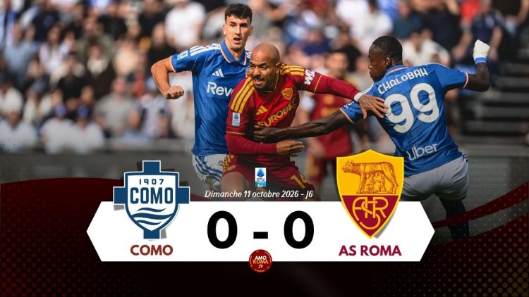 Como 0 – 0 AS Roma : Malen voit rouge ! La Roma peut se satisfaire de ce point pris à Como.