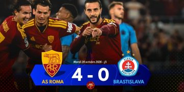 AS Roma 4 – 0 S.Bratislava [LDC J3] : Hermoso, Molina, Pisilli et Malen offrent la 1ere victoire de la saison en Ligue des Champions.