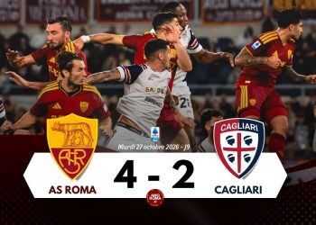 AS Roma 4 – 2 Cagliari : Lulli, Pisilli, Mora et Malen permettent à la Roma de rester au contact de Inter et Lazio.